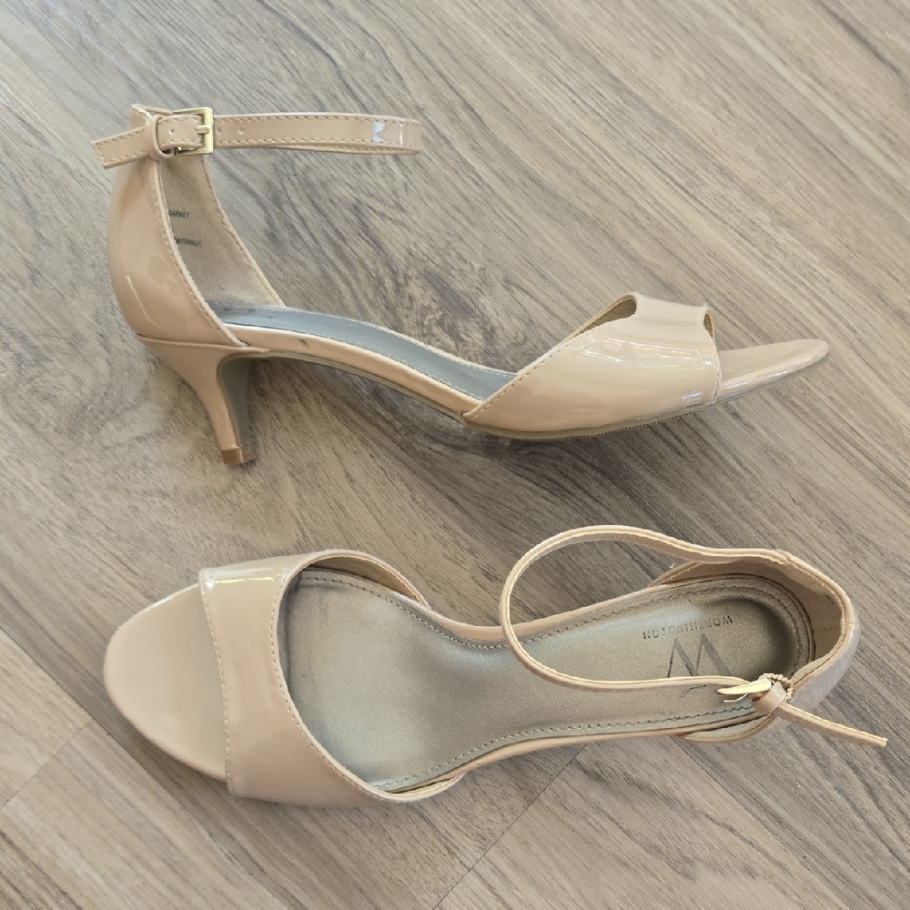 Worthington Beige Patent Leather Heels